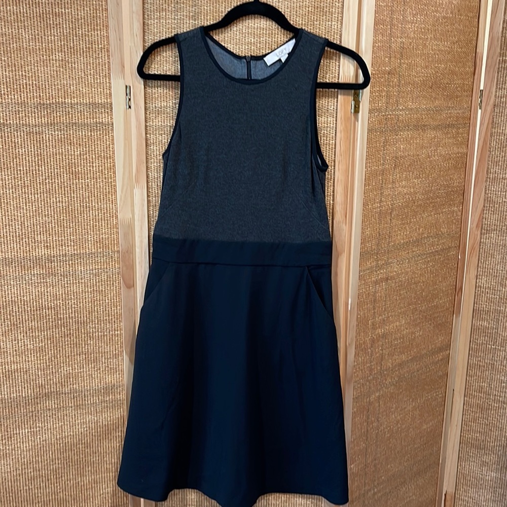 Black and gray sleeveless dress- size 6